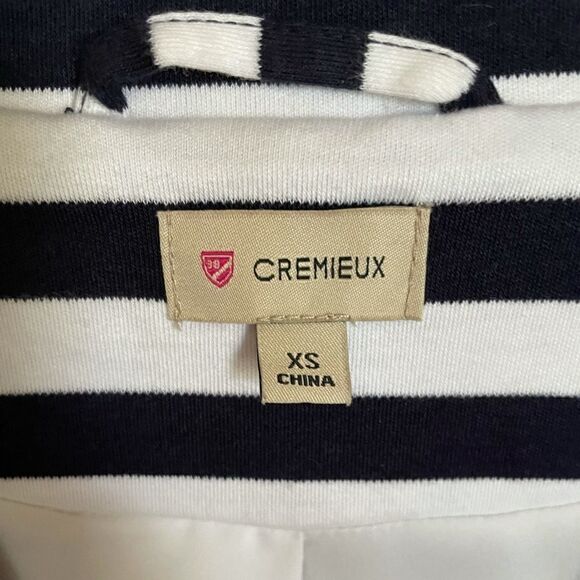 Cremieux Striped Blazer, Nautical with Gold Buttons, size XS - Picture 4 of 4